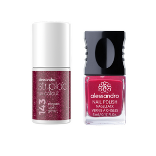 Elegant Rubin DUO: Striplac + nagellak
