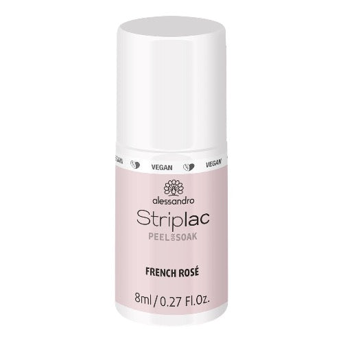 French rosé pixie nails Alessandro striplac 